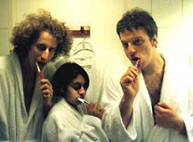 The band's name is Papas Fritas and they're brushing their teeth and all I can think is 